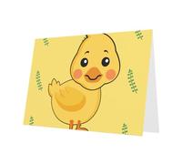 YYHHAOFA Pink Greeting Card cartoon duck Picture 4x6in for Christmas, children's birthdays, Valentine's Day, wedding anniversaries, and party invitations