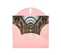 YYHHAOFA Pink Greeting Card The Metropolitan Museum of Art in New York Picture for Christmas, Children's Birthday, Valentine's Day, and Party Invitation