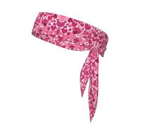 YYHHAOFA pink hearts Picture Sports headscarf, sweat absorbing and breathable, motion headband, double-sided kerchief