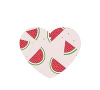 YYHHAOFA Pink watermelon picture Heart Shape Car Air Fresheners Cards Set of 4 Pieces : Hanging Scented Cards for Wardrobe Bathroom Car Interior Decor