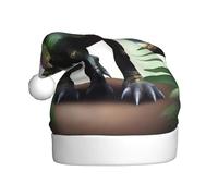 YYHHAOFA Poisoned Dinosaur Picture Christmas Hat for Adult for men and women clothing headband for festive occasions