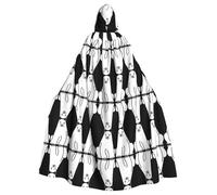 YYHHAOFA Polar Bear Printing Halloween Adult Hooded Cape Cloak For Role-Playing, Stage Costumes, Parties Easy Care