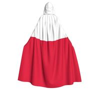 YYHHAOFA Polish flag Printed Halloween Adult Hooded Cloak is a super large, comfortable, and durable cloak