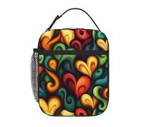 YYHHAOFA Portable Insulated Lunch Bag Love Flows Again Printing Reusable Lunch Bag Durable for Men and Women Easy Carrying