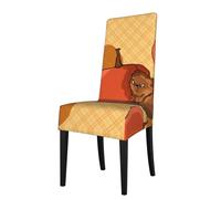 YYHHAOFA Protection cover for dining chair Cute little hamster Printing - Soft, Comfortable, Needed Stretchable for Most Armless Chair