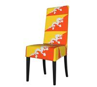 YYHHAOFA Protection cover for dining chair Flag of the Kingdom of Bhutan Printing - Soft, Comfortable, Needed Stretchable for Most Armless Chair