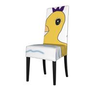 YYHHAOFA Protection cover for dining chair little yellow duck Printing - Soft, Comfortable, Needed Stretchable for Most Armless Chair