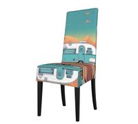 YYHHAOFA Protection cover for dining chair You Make Me Happy Camper Trailer Printing - Soft, Comfortable, Needed Stretchable for Most Armless Chair