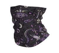 YYHHAOFA Purple Black Goth Spooky Prints Performance Headwear - Ultra Soft Polyester Microfiber Sports Towel Unisex Multifunctional Bandana For Hiking Surfing Skiing And More