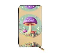 YYHHAOFA Purple Dream Mushroom Prints Leather Long Clutch Wallet : Comfortable, Lightweight,Fashion, Durable 7.48 x 4.13 in