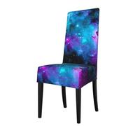 YYHHAOFA Purple Star Sky Prints dining chair cover is easy to disassemble and made of high resilience fabric that is wear-resistant