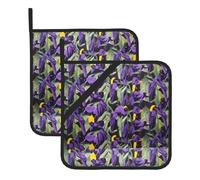 YYHHAOFA Purple Swallow Flying Printed Square Insulated Pot Holder Set of 2 8x8 in for Kitchen Heat Uncovering and Serving Dishes