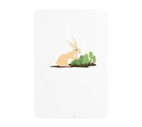 YYHHAOFA Rabbit digging wild vegetables Prints Tin decorative painting 8x12in Made of tinplate, wear-resistant and durable