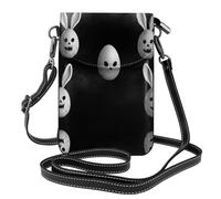 YYHHAOFA Rabbit Ear Devil Egg Pattern Small Leather Women'S Crossbody Flip Phone Bag, Waterproof And Durable