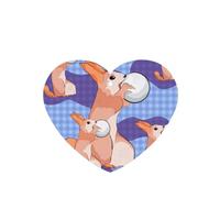 YYHHAOFA rabbit holding the ball Prints Heart Shape Car Air Fresheners Cards Set of 6 Pieces : Hanging Scented Cards for bedroom Bathroom Car Interior Decor