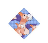YYHHAOFA rabbit holding the ball Prints Square Car Air Fresheners Cards Set of 6 Pieces : Hanging Scented Cards for bedroom Bathroom Car Interior Decor