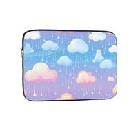 YYHHAOFA Rainbow Clouds Raindrop Picture Portable Laptop Sleeve Case - Shockproof Portable Laptop Sleeve Bag 10 inch for Men and Women Business Travel, Office Daily Use