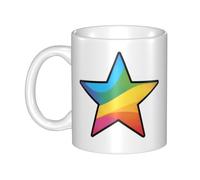 YYHHAOFA Rainbow Star Graffiti Prints mug ceramic Mugs for cappuccino, latte, cereal, yogurt, milk, hot or cold drinks Micro-wave oven