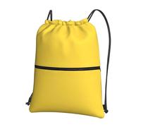 YYHHAOFA Rape Yellow Prints Drawstring Zipper Backpack - Lightweight Gym Throw Bag with Water-Resistant Fabric & Multiple Pockets for Travel & Sports