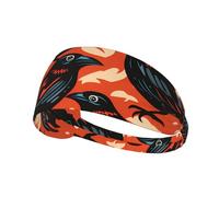 YYHHAOFA Ravens Pattern Sports Headband for Women Sweat Proof Bandeau Summer Elastic Band