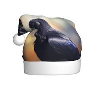 YYHHAOFA Ravens Printed Christmas Hat for Adult Soft and Fluffy Brim, Lightweight Comfort