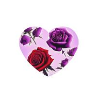YYHHAOFA Red and purple roses Prints Heart Shape Car Air Fresheners Cards Set of 6 Pieces : Hanging Scented Cards for bedroom Bathroom Car Interior Decor