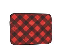 YYHHAOFA red Black Buffalo Check Plaid Pattern Picture Portable Laptop Sleeve Case - Shockproof Portable Laptop Sleeve Bag 13 inch for Men and Women Business Travel, Office Daily Use