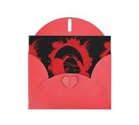 YYHHAOFA Red Greeting Card Spartan Warrior Helmet Picture 4x6in for Christmas, children's birthdays, Valentine's Day, wedding anniversaries, and party invitations
