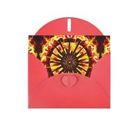 YYHHAOFA Red Greeting Card Turning the flame Picture for Christmas, Children's Birthday, Valentine's Day, and Party Invitation