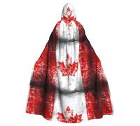 YYHHAOFA Retro Canada Flag Prints Halloween Adult Hooded Cloak is a super large, comfortable, and durable cloak designed for adults