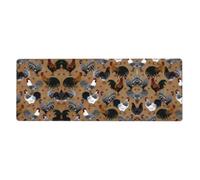 YYHHAOFA Rooster and Chicken Print Prints Mouse Pad 12x31.5in