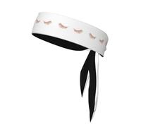 YYHHAOFA Rose Gold Eyelashes Printed Sports Double-Sided Headscarf Quick Drying, Moisture Wicking for Women, Girls, and Men