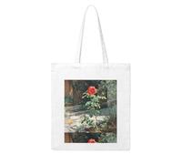 YYHHAOFA Roses in the Courtyard Prints Woman Canvas Tote Bag Strong and durable for traveling, shopping, Daily One Size