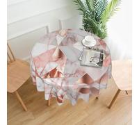 YYHHAOFA Round Decorative Tablecloth 60in rose gold marble Picture for Indoor and Outdoor Use on Round Tables Like Coffee Tables, Dining Tables, and Farm Tables