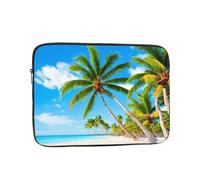 YYHHAOFA Sand Beach Palm Tree Picture Portable Laptop Sleeve Case - Shockproof Portable Laptop Sleeve Bag 17 inch for Men and Women Business Travel, Office Daily Use