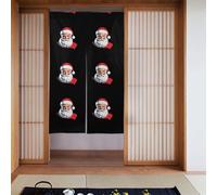 YYHHAOFA Santa Claus fulfilling his wish Pattern Door curtain partition splicing privacy protection suitable for kitchen, bathroom, room 34x56in