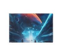 YYHHAOFA Science Fiction Future Pattern Durable placemat, waterproof, easy to clean, heat-resistant, anti slip placemat set