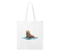 YYHHAOFA Sea lions playing in the water Prints Woman Canvas Tote Bag Strong and durable for traveling, shopping, Daily One Size