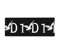 YYHHAOFA Seagull On Letters Printed Extra Large Mouse Pad, Computer Office Anti Slip Gaming Keyboard Thickened Version 12x31.5in