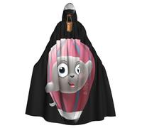 YYHHAOFA Seal on a hot air balloon Prints Halloween Adult Hooded Cloak for Party Decoration Cosplay Costumes Stage Masquerade