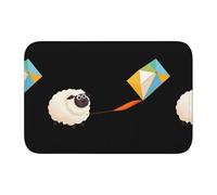 YYHHAOFA Sheep Flying a Kite Printed Anti Slip and Thickened Floor mat Suitable for bathrooms, bedrooms, Washable Carpet Floor mats 16X24 in