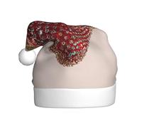 YYHHAOFA Shining diamond strawberries Pattern Christmas Hat for Adult Halloween party usage