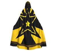 YYHHAOFA Shiny stars Printed Halloween Adult Hooded Cloak is a super large, comfortable, and durable cloak