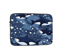 YYHHAOFA Shockproof Portable Laptop Sleeve Bag 10 inch - for Men and Women Business Travel, School, and Office Use Blue Killer Whale Picture