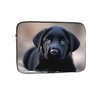 YYHHAOFA Shockproof Portable Laptop Sleeve Bag 10 inch - for Men and Women Business Travel, School, and Office Use Black Labrador Puppy Picture