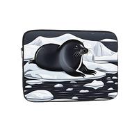 YYHHAOFA Shockproof Portable Laptop Sleeve Bag 10 inch - for Men and Women Business Travel, School, and Office Use Seals on ice Picture
