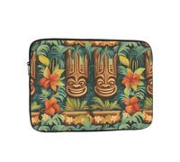 YYHHAOFA Shockproof Portable Laptop Sleeve Bag 10 inch - for Men and Women Business Travel, School, and Office Use Aloha Tiki Pattern Picture