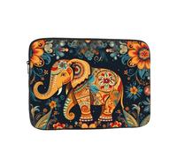 YYHHAOFA Shockproof Portable Laptop Sleeve Bag 12 inch - for Men and Women Business Travel, School, and Office Use Bohemian Elephant Pattern Picture
