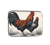 YYHHAOFA Shockproof Portable Laptop Sleeve Bag 13 inch - for Men and Women Business Travel, School, and Office Use Chicken and Rooster Picture