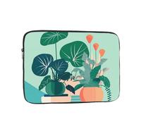 YYHHAOFA Shockproof Portable Laptop Sleeve Bag 13 inch - for Men and Women Business Travel, School, and Office Use Indoor Cartoon Potted Green Plants Picture